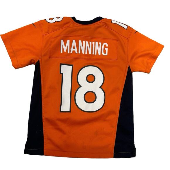 Youth Nike On Field Denver Broncos Peyton Manning 18 Orange Jersey Size Small - Picture 3 of 3